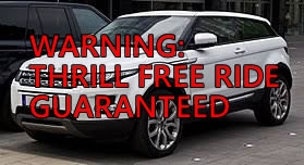 land rover evoque - warning thrill free ride guaranteed