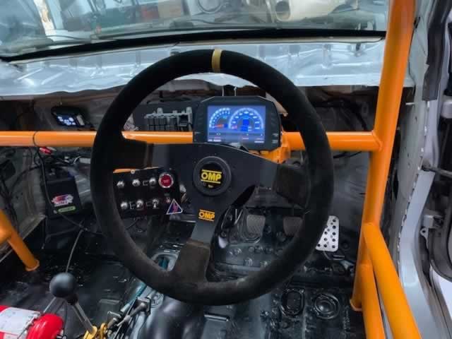 Honda Civic Ep3 with roll cage, digital dash