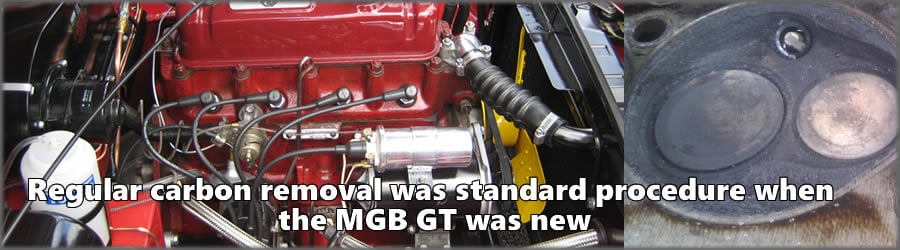 MGB GT engine Carbon Removal
