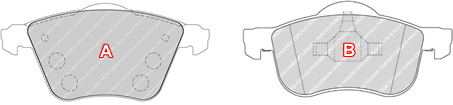 Example of similar but different brake pads