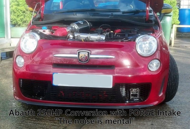 Abarth 250HP Big Turbo Conversion with FORGE Intake 