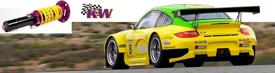 KW Suspension head image - Porsche Race car KW equipped