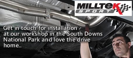 Get in touch for installation of Milltek Exhaust Systems at our workshop in the South Downs National Park and love the drive home